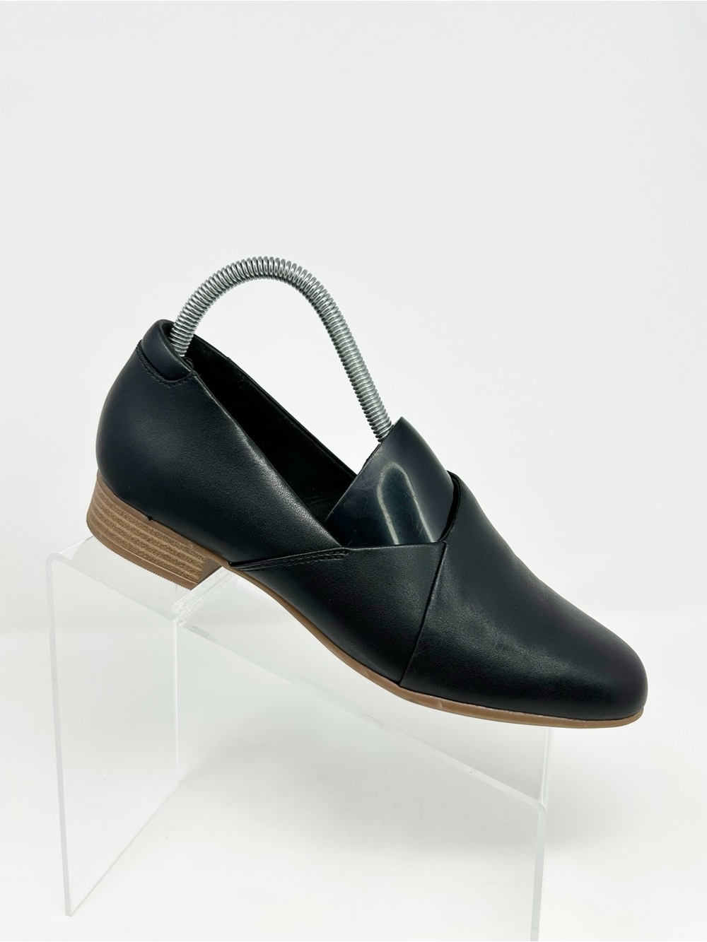 Clarks Collection Juliet Palm Womens Loafers Black Slip-On Low Heel Size 8